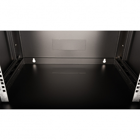 Шкаф 19" телекоммуникационный настенный, 6U 368x600х450 мм, дверь металл, черный